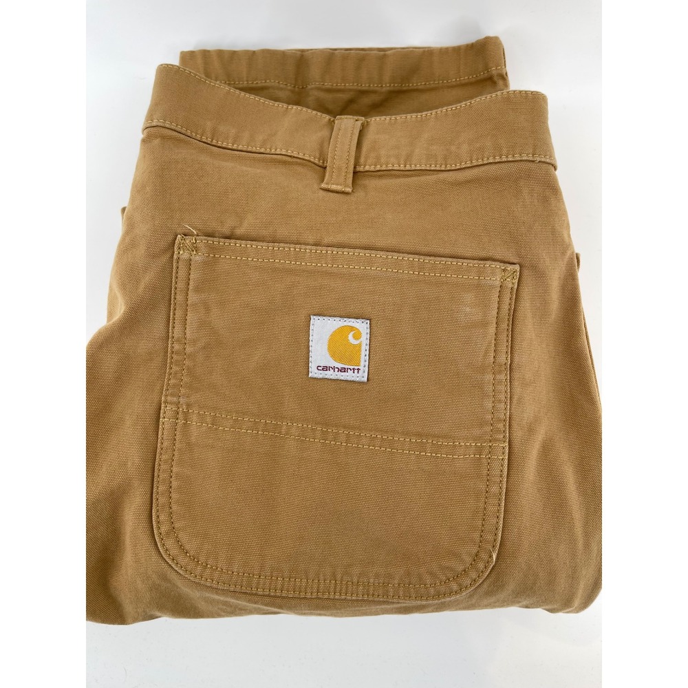 Carhartt Double Front Work Pants Mens 36x32 Brown Excellent Relaxed Straight